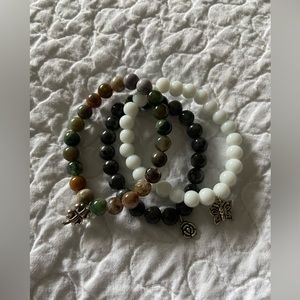 NWOT set of 3 Natural Stone Bracelets